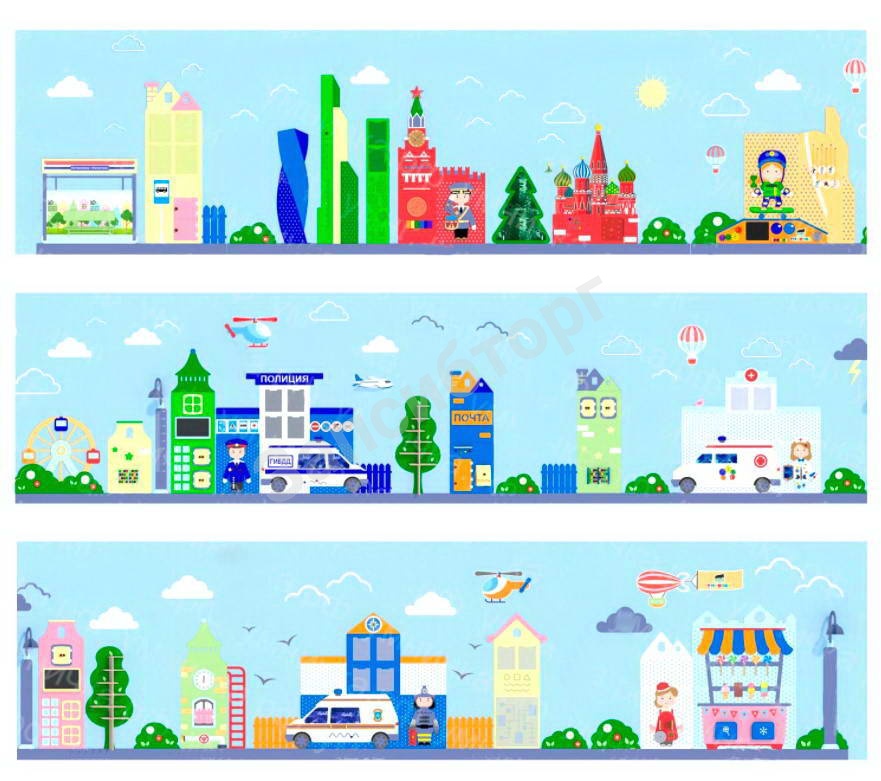Декоративно-развивающие панели «Городская среда» (комплект из 7 шт)
